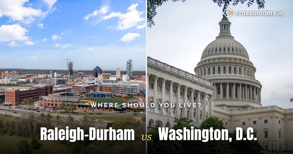 Raleigh-Durham vs Washington, D.C. — side-by-side city comparison