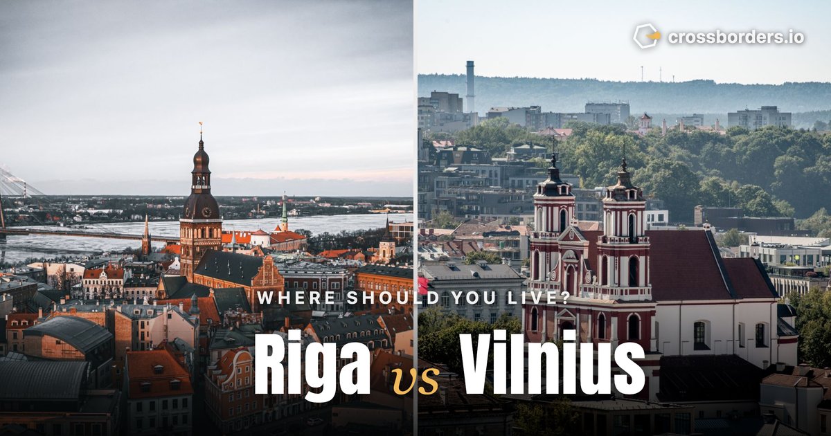 Riga vs Vilnius — side-by-side city comparison