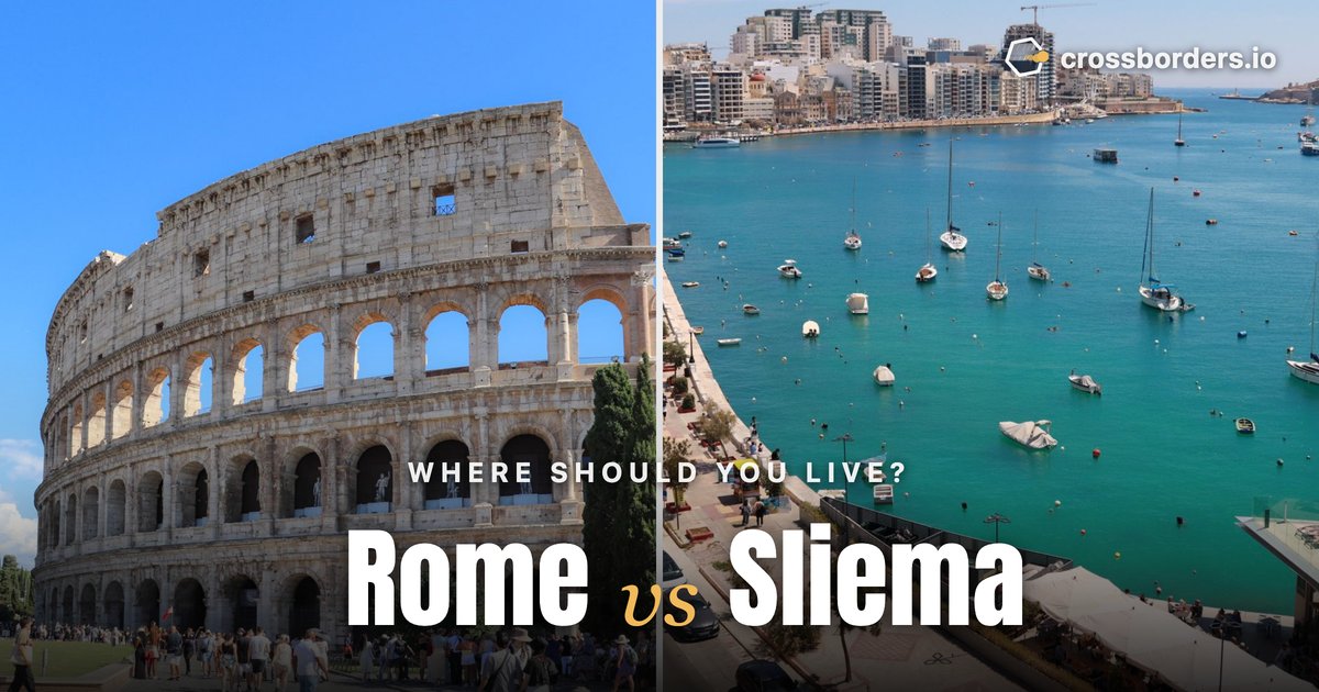 Rome vs Sliema — side-by-side city comparison
