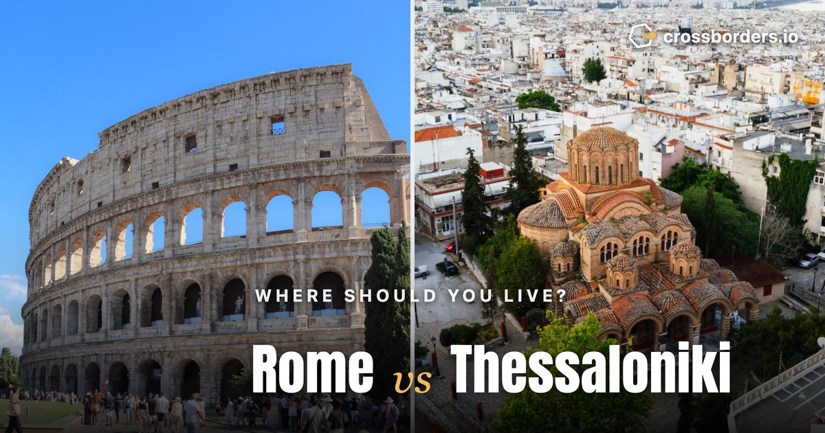 Rome vs Thessaloniki — side-by-side city comparison