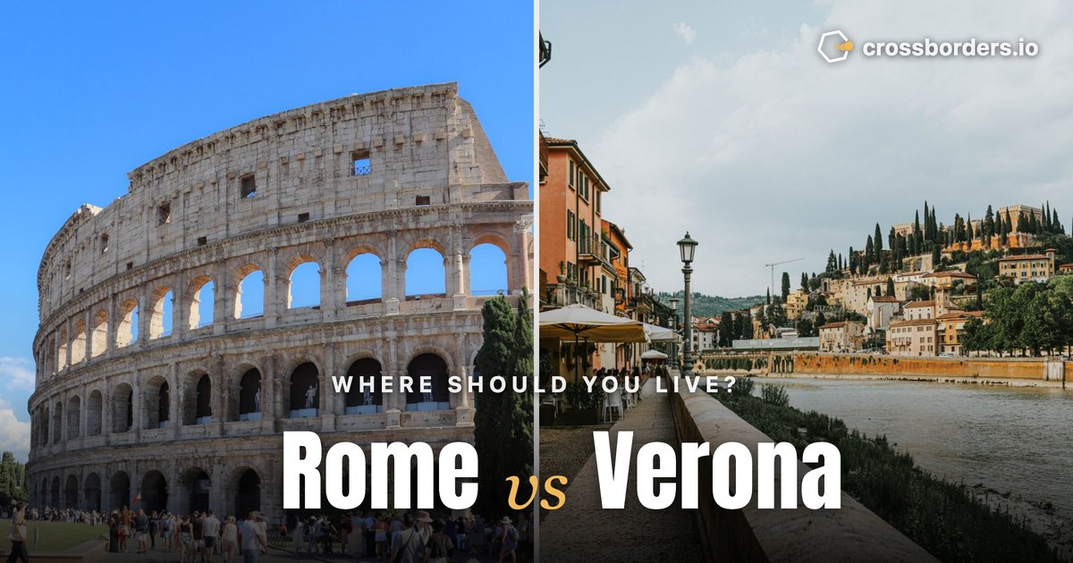 Rome vs Verona — side-by-side city comparison