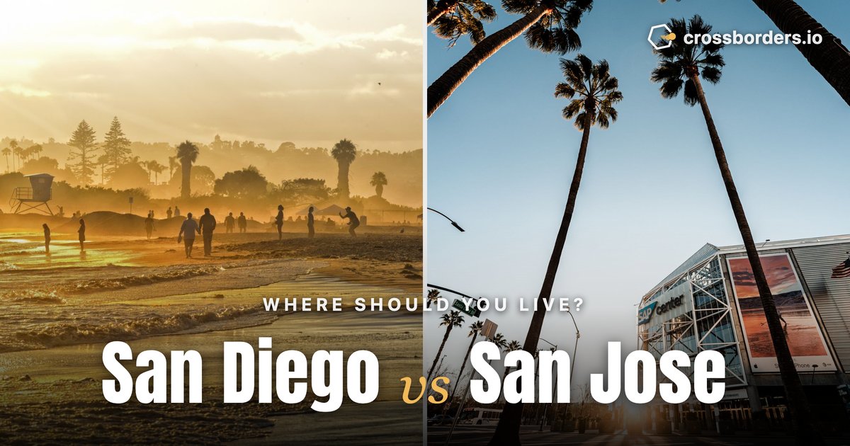 San Diego vs San Jose — side-by-side city comparison