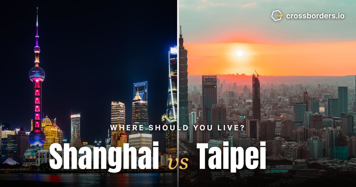 Shanghai vs Taipei — side-by-side city comparison