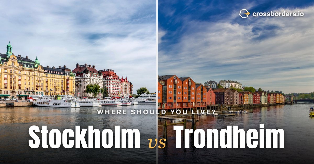 Stockholm vs Trondheim — side-by-side city comparison