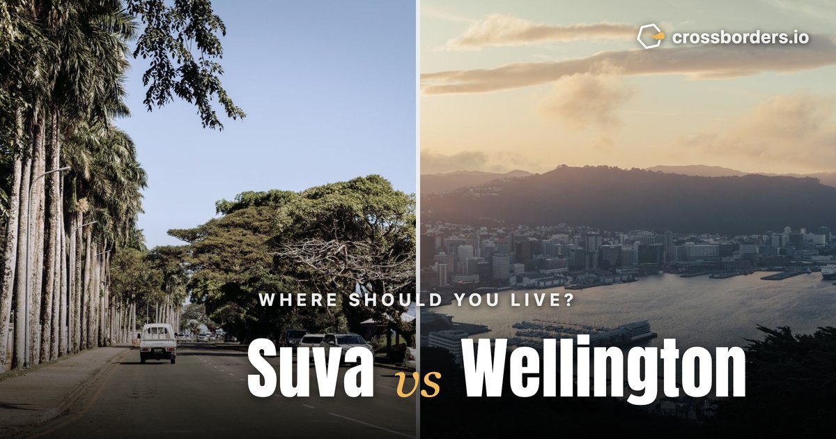 Suva vs Wellington — side-by-side city comparison