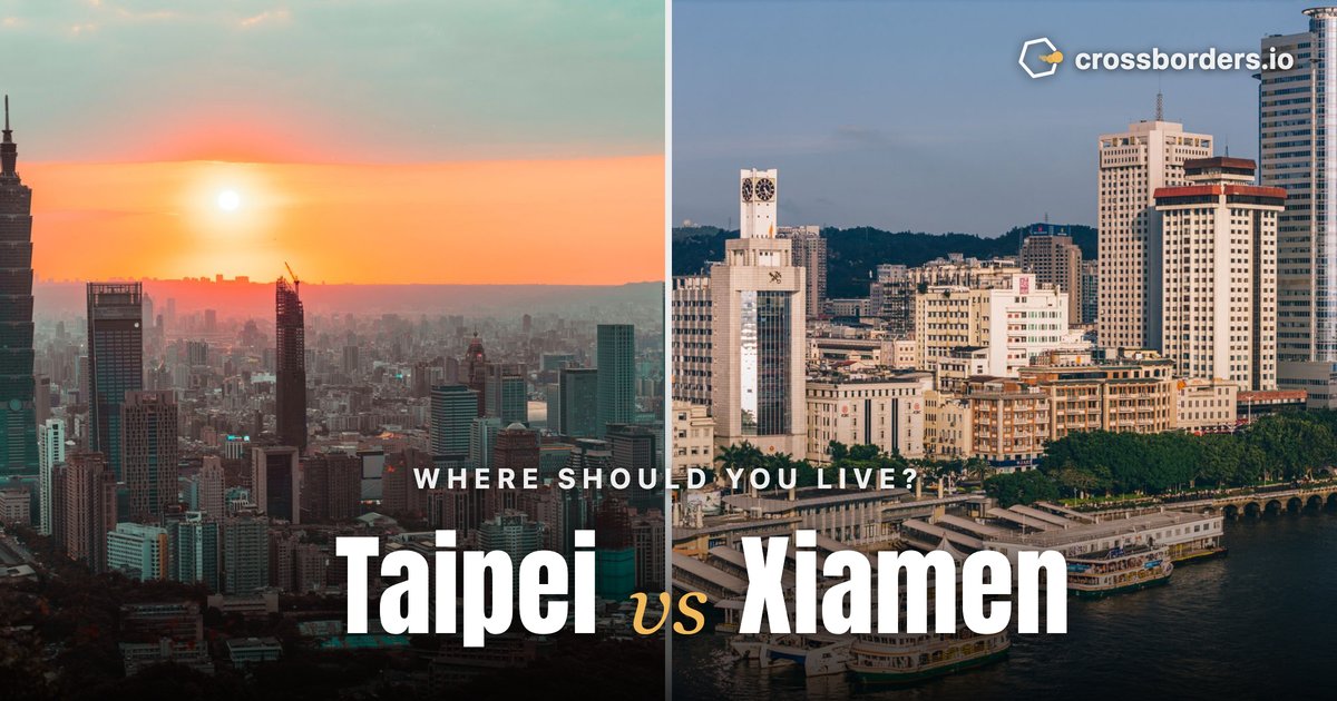 Taipei vs Xiamen — side-by-side city comparison