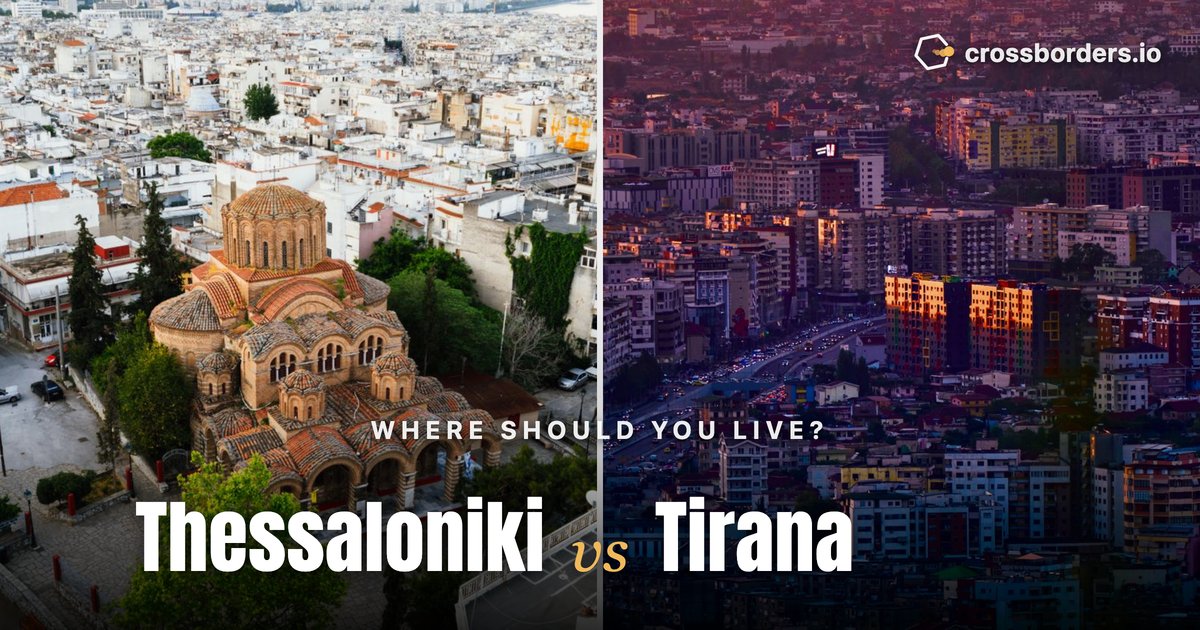 Thessaloniki vs Tirana — side-by-side city comparison