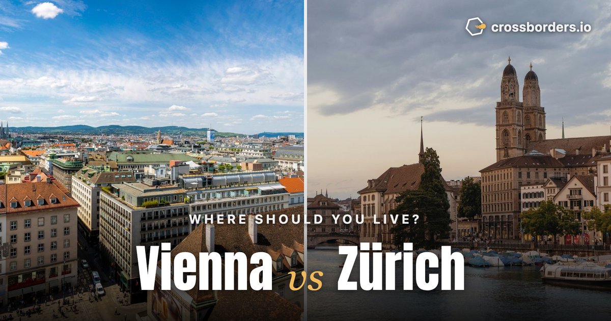 Vienna vs Zürich — side-by-side city comparison